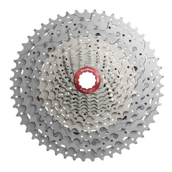 Cassette 12V. Sunrace Mz903 11-51 VTT Compatible Shimano Metallic Argent (Livre En Boite) (11-13-15-17-19-21-24-28-33-39