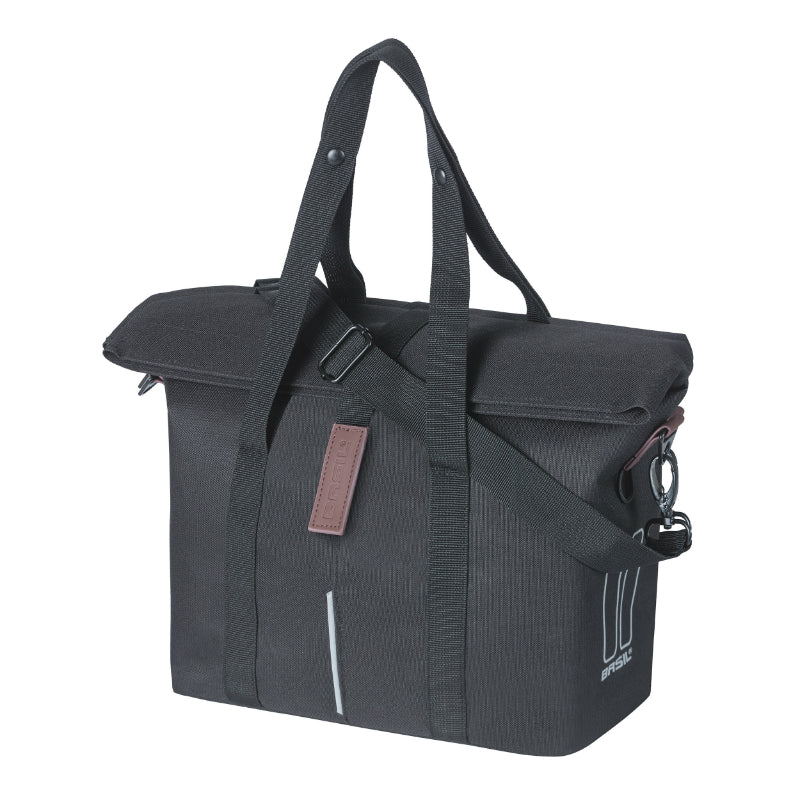 Sac A Main Vélo Basil City 8-11L Noir Étanche Fixation Klickfix Non Inclus Ou Crochet Hook