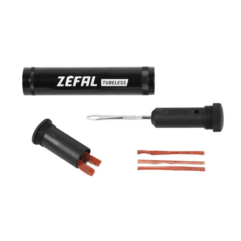 Kit Réparation Zefal Z Bar Tubeless Fixation Porte Bidon (Avec Meche Et Outil Aiguille + Couteau)
