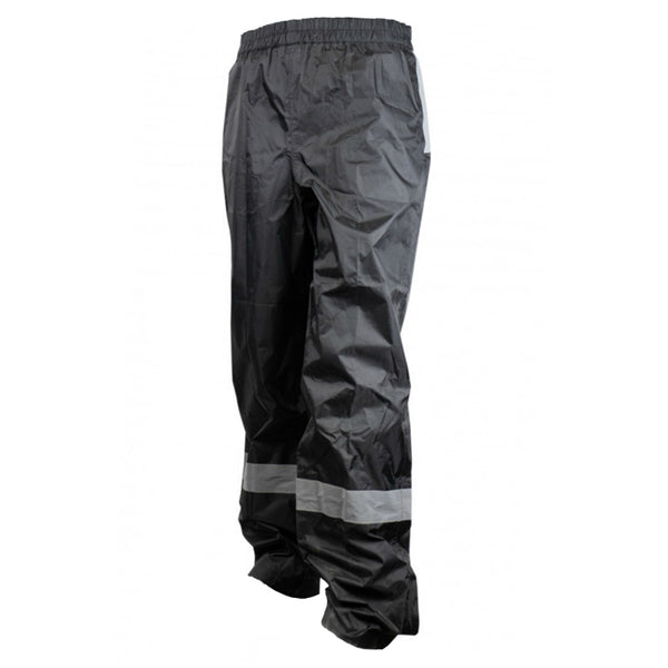 Pantalon De Pluie Waterproof Noir Avec Réflecteur Taille M-L (Homologué Ce) -Taille 1.68 Ã€ 1.78M