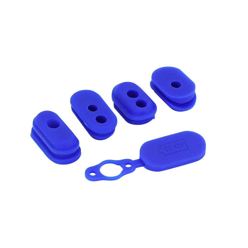 Support-Passe Câble Et Cache Prise De Charge Trottinette Pour Xiaomi M365, 1S, Essential, Pro, Pro 2, Mi 3 Silicone Bleu