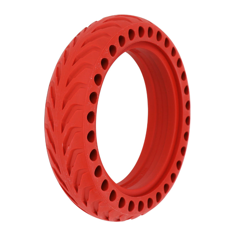Pneu Trottinette Plein Alveole 8.5 X 2.00 Color Rouge - Largeur Intérieur 34 mm (Pour Xiaomi M365 Et Autres) (Offre Spéc
