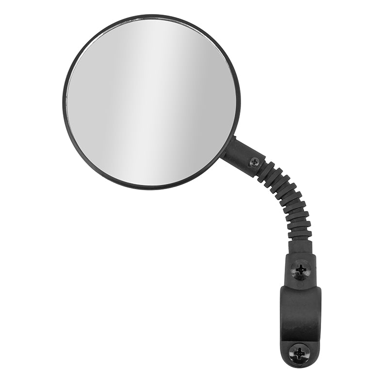 Rétroviseur Vélo - Trottinette Gauche Ou Droit Newton Rond Fixation (Réglable 3 Positions) (Miroir Diam 8 cm)