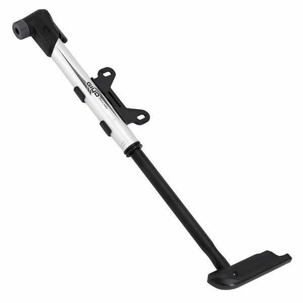 Pompe Mini Route-VTT Giyo Corps Alu Argent Vp-Vs (Poignée En T) (Sur Carte) - Lg 270 mm Et 8 Bars
