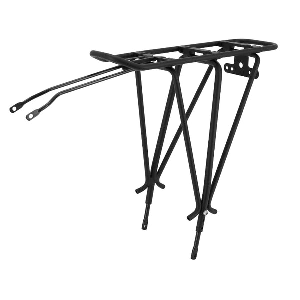 Porte Bagage Vélo Arrière A Tringles Alu Noir 26" A 29" Compatible Systeme Basil Mik (Poids Maxi 25 Kg)