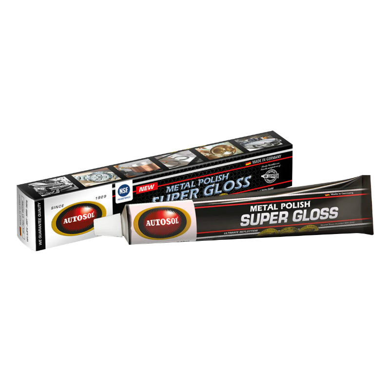 Polish Métal Effet Brillant Autosol Super Gloss (Tube 75 Ml) (Poli Tout Métal : Alu, INOX, Acier...) (Made In Germany - 
