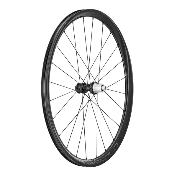 Roue Gravel Disque 700 Campagnolo Levante Arrière Noir Centerlock Cassette Campa N3W 13V Tubeless Ready Axe Traversant 1