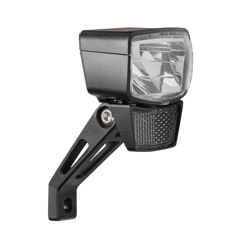 Éclairage Vélo Pour Moyeu Dynamo Avant Sur Fourche Axa Nxt 60 Lux Noir Bouton Switch On-Off - Pour Voir A 70M Et Visible