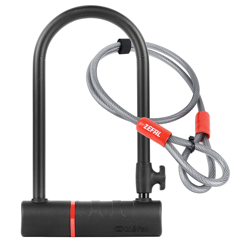 Antivol Vélo U Zefal K-Traz U17 A Clé 115 X 230 mm D 17 mm Avec Câble 1.2M Avec Support Clip - Reproduction Des Clés Pos