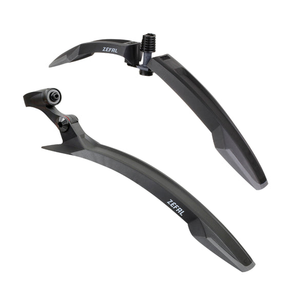 Garde Boue VTT Zefal Kit Deflector Avant Fm60 + Deflector Arrière Rm60 Noir Pour Roues 27.5"-29" (Vendu Au Kit)
