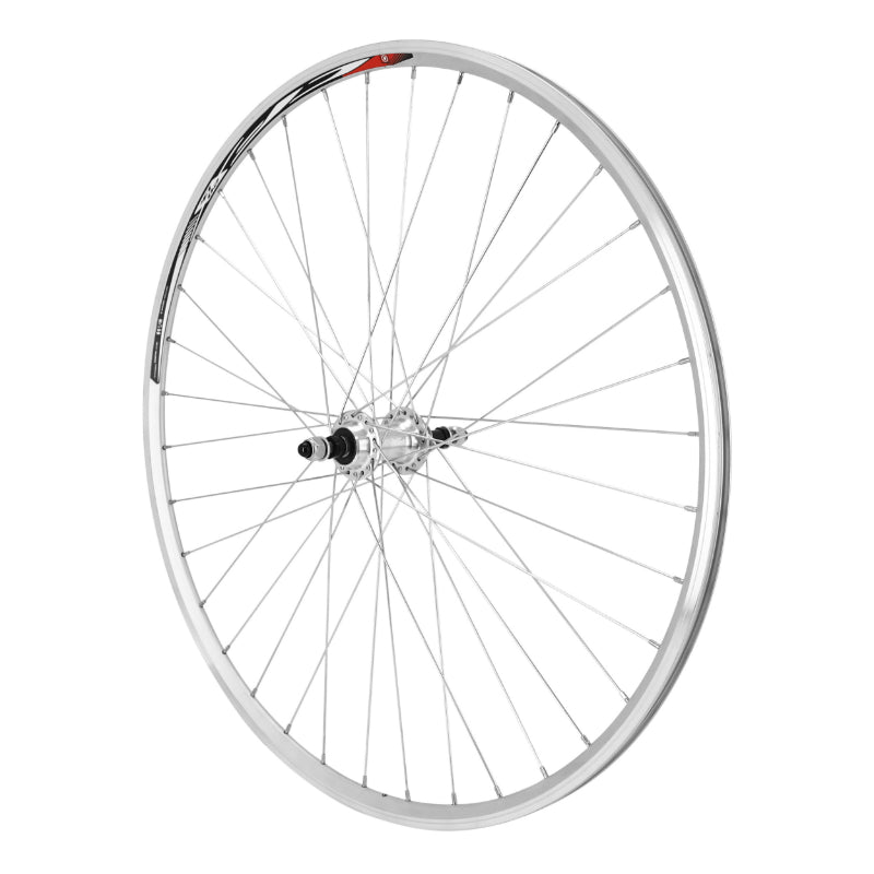 Roue Route Patin 700 Elan Cfx Argent Avec Écrous Arrière Moyeu Alu Roue Libre 7-6V 36 Rayons Galva Jante 13C