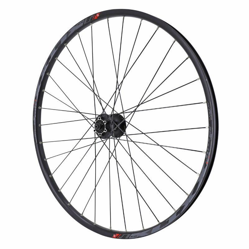 Roue VTT Disque Blocage 27.5" Klixx Tubeless Ready Avant Noir Moyeu Shimano M475 Disque 6 Trous Rayons Renforces En 2.2 