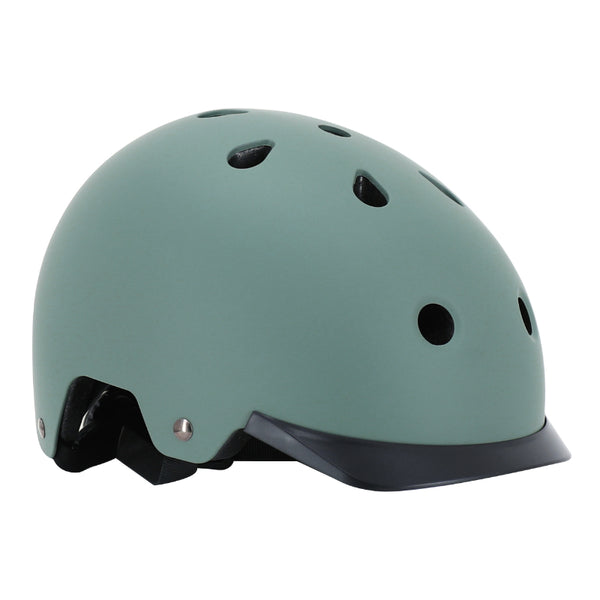 Casque Vélo Adulte Auvray Urban Kaki Avec Éclairage Intégré Sur Molette Réglable Taille 58-61