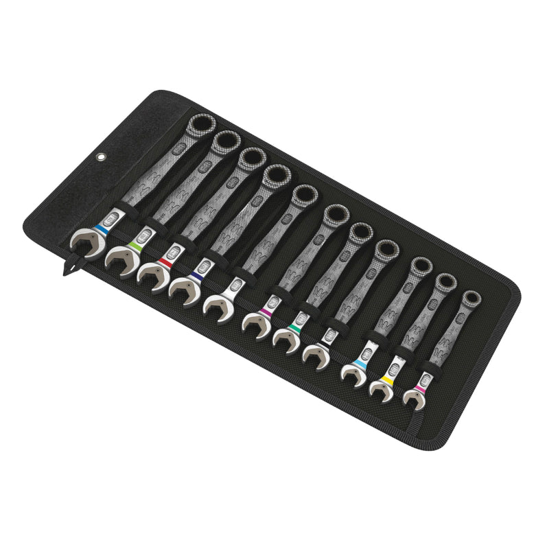 Clé Mixte-Plate A Cliquet Wera 6000 Joker Diam 8 A 19 mm (Avec Fonction Retenue) Chrome Moly (Set 11 Pieces) -Marque All