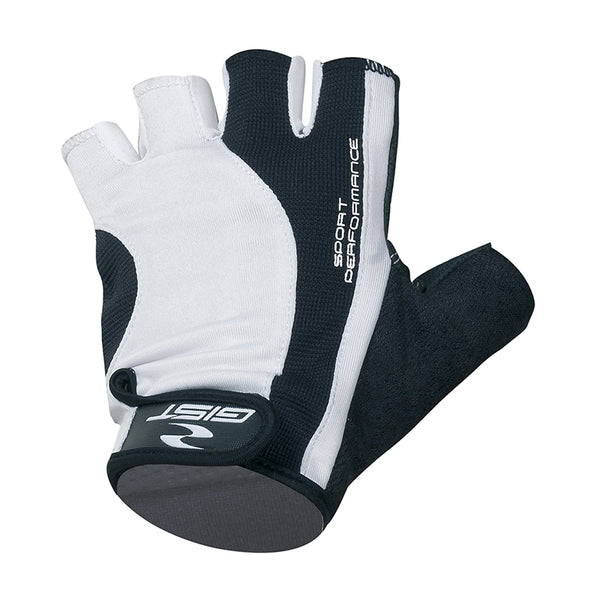 Gants Vélo Court Gist Pro Noir-Blanc M (Paire Sur Carte) Avec Velcro