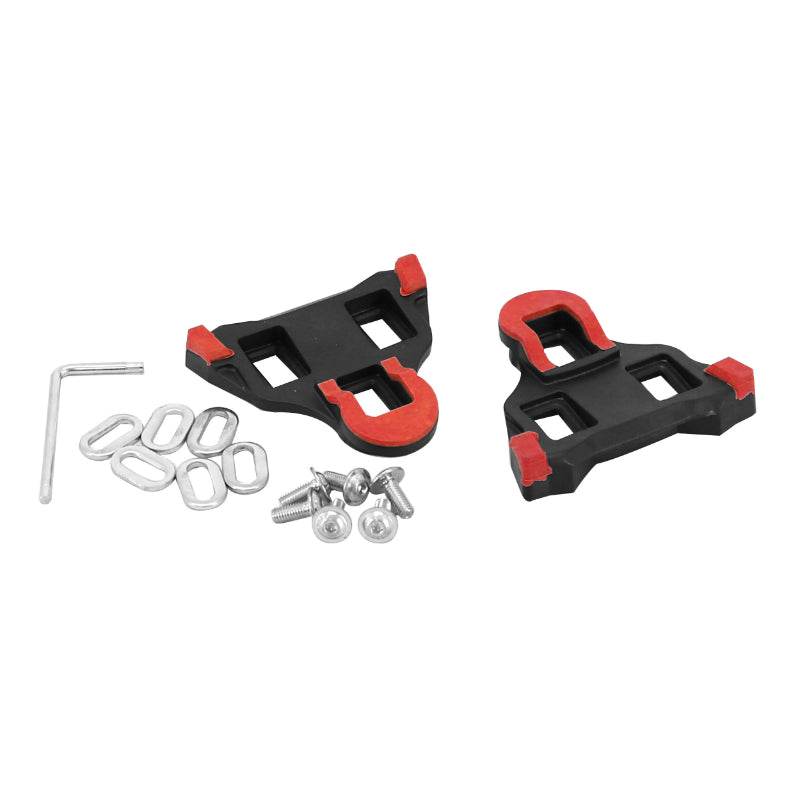 Cale Pédale P2R Compatible Shimano Route SPD-Sl Fixe 0Â° Noir-Rouge (Paire)