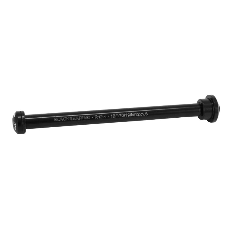 Axe Traversant - Blocage Roue Arrière Blackbearing Filetage M12 X 1.5 mm Noir (170 mm Hors Butee Dont Filetage 20 mm) Av