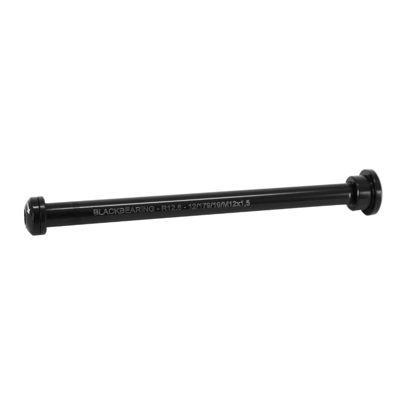 Axe Traversant - Blocage Roue Arrière Blackbearing Filetage M12 X 1.5 mm Noir (179 mm Hors Butee Dont Filetage 20 mm) Av