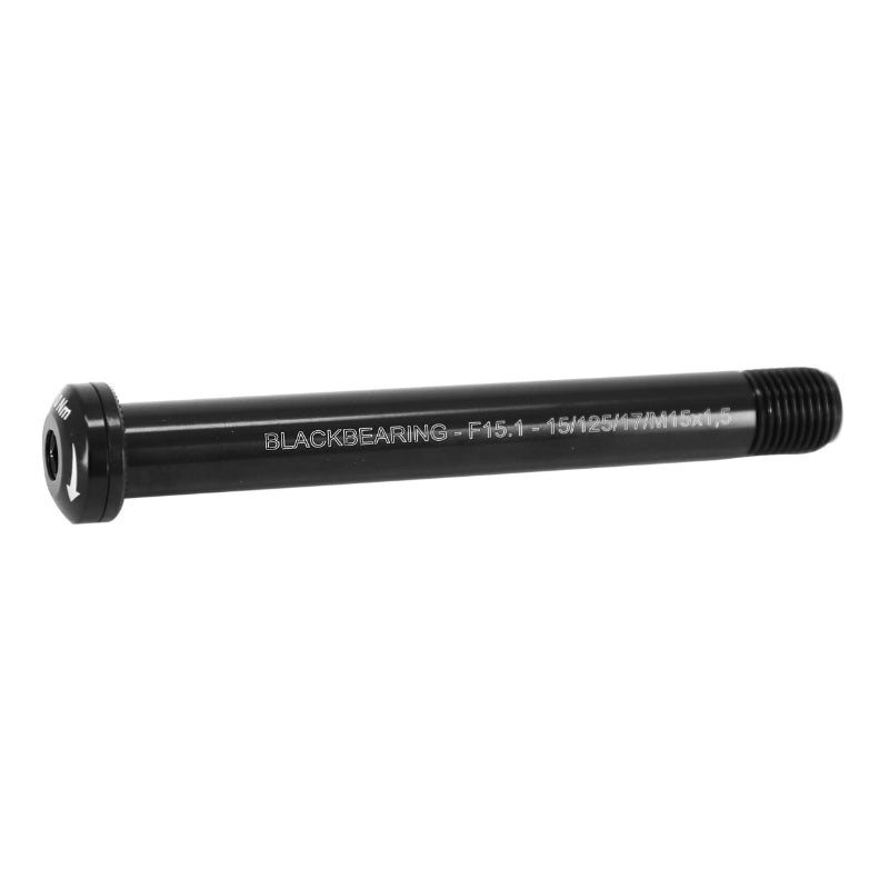 Axe Traversant - Blocage Roue Avant Blackbearing Filetage M15 X 1.5 mm 15 X 110 Noir (125 mm Hors Butee Dont Filetage 17