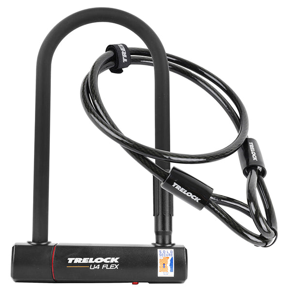 Antivol Vélo U Trelock U4 Plus 108 X 230 mm (Diam 14 mm) Avec Câble Boucle - Homologué Sold Secure Bronze