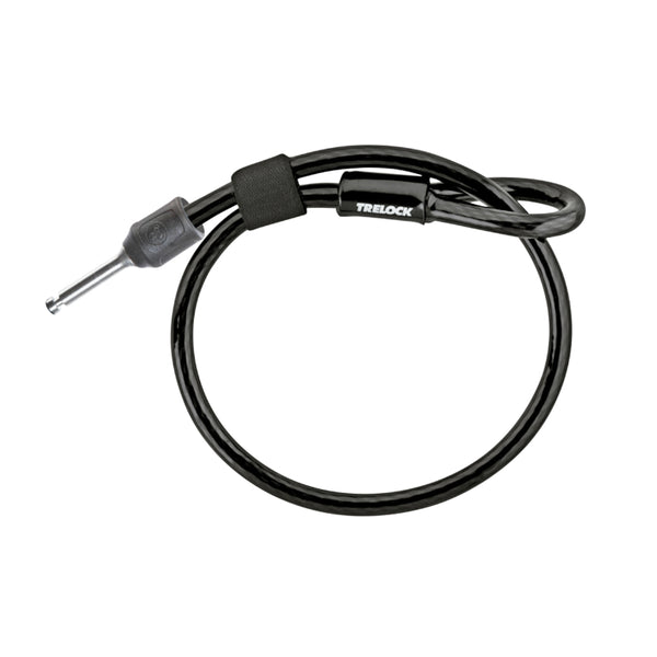 Antivol Vélo Câble A Boucle Pour Fer A Cheval Trelock Zr310 Plug Câble Noir 1.50M Diam 10 mm (Profondeur Plug Fixation 5