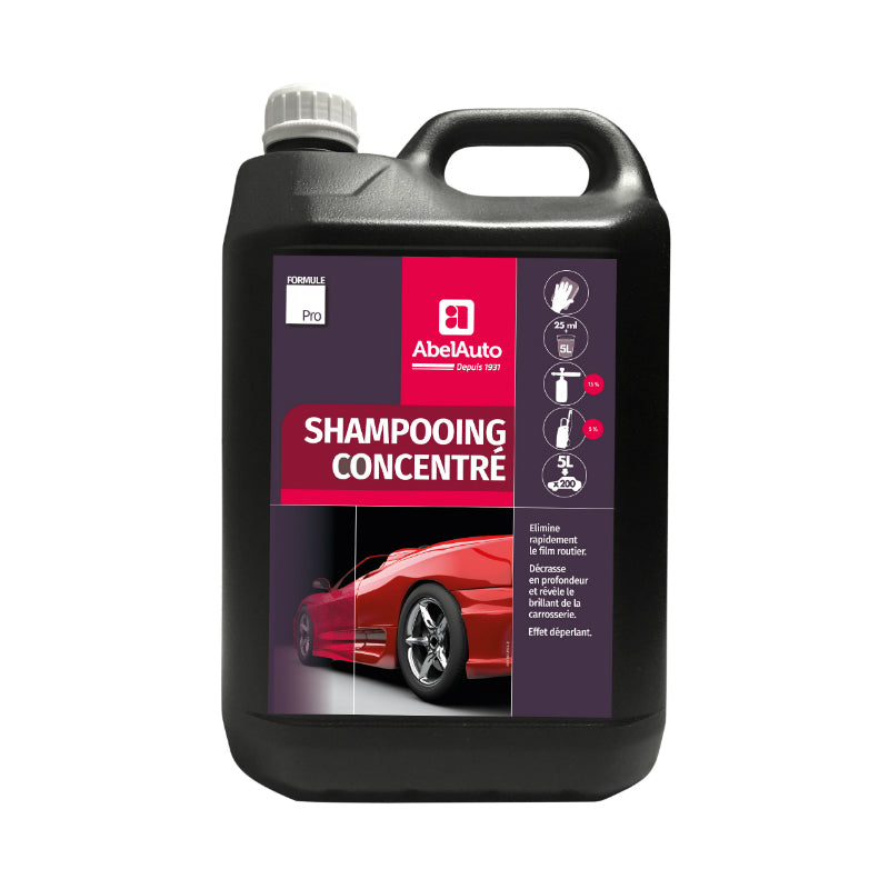 Nettoyant Shampoing Concentre Carrosserie Abel Auto 5L (Marque Francaise) -Gamme Professionnelle-