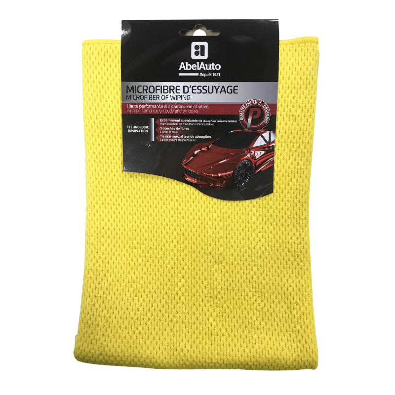 Microfibre D'Essuyage Abel Auto 60 X 60 cm (Marque Francaise) -Gamme Professionnelle-