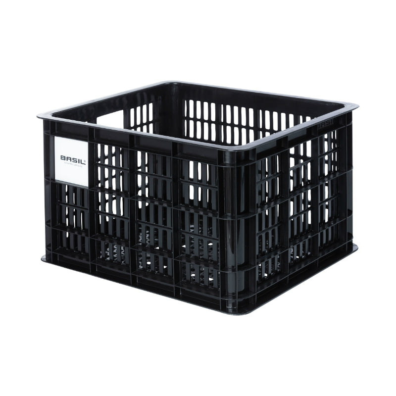Panier - Caisse Plastique Recycle Basil Noir 29L Avant-Arrière (33X44X25 cm) (Possibilite De Fixer Avec Ref 150413)