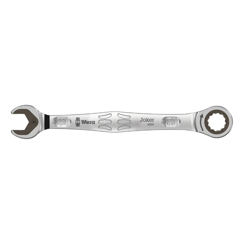 Clé Mixte-Plate A Cliquet Wera 6000 Joker 12 mm (Avec Fonction Retenue) Chrome Moly (Vendu A L'Unite) -Marque Allemande 