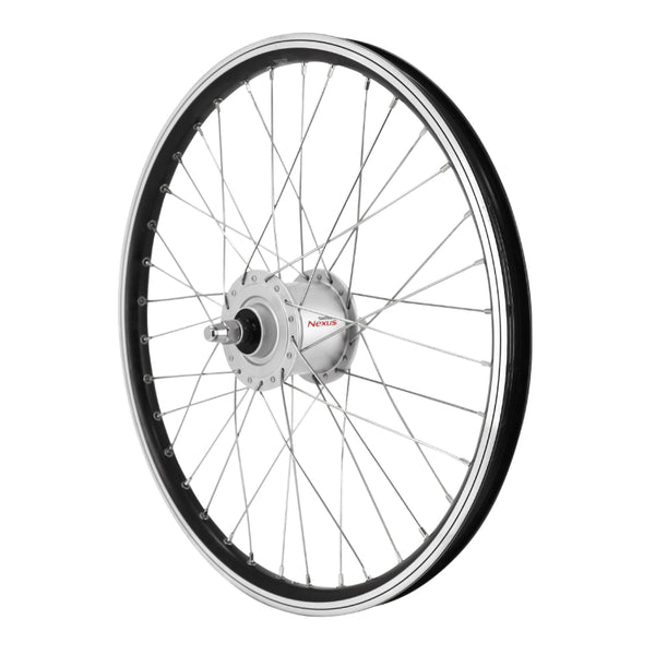 Roue VTT Patin 20" Er10 Avant Noir Moyeu Shimano Dynamo Axe Plein Dh-C3000 6V-3W Jante 19C (Pour Éclairage Avant Et Arri