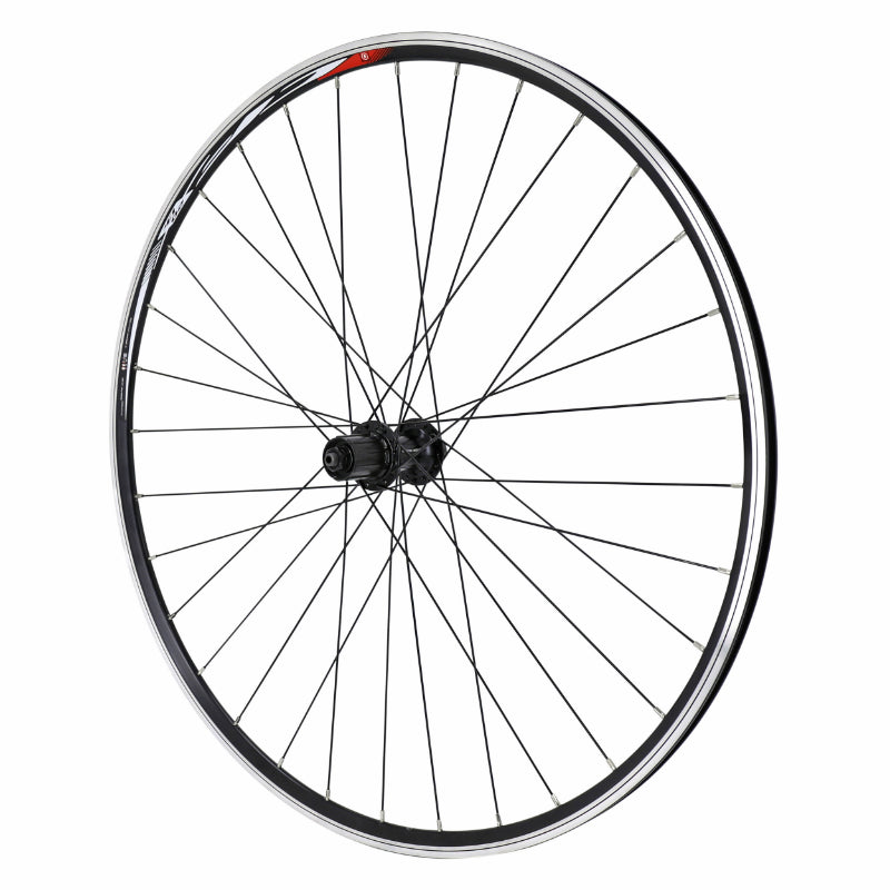 Roue Route Patin Blocage 700 Elan Cfx Noir Arrière Moyeu Shimano Rs300 Sora Cassette 10-9-8V 32 Rayons Galva Noirs Jante