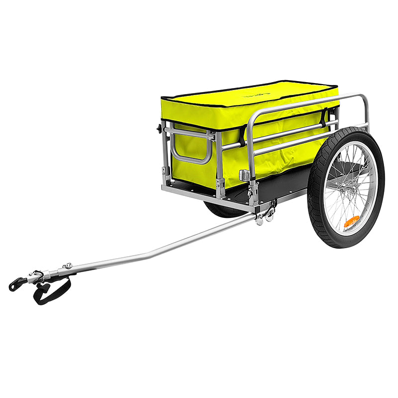 Remorque Vélo Utilitaire Alu Beach Pliable (L84X75Xh69) Avec Roues 20''X 3.00 Fixation Axe De Roue Arrière