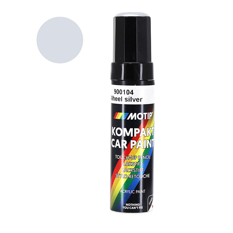 Stylo De Retouche Peinture Motip Argent Pour Jante 12 Ml