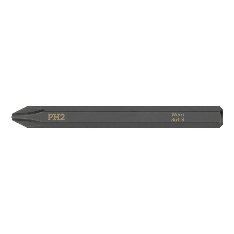 Embouts-Lames Interchangeables De Tournevis A Frapper Wera 851 S 1-4 Cruciforme Phillips Ph2 L 70 mm (Vendu A L'Unite)) 