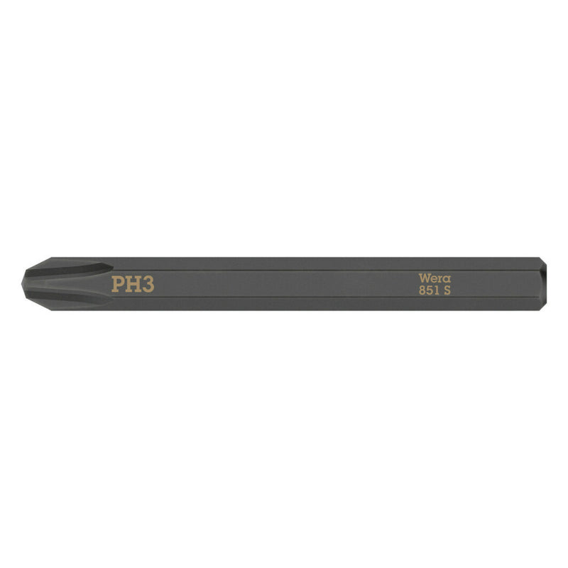 Embouts-Lames Interchangeables De Tournevis A Frapper Wera 851 S 1-4 Cruciforme Phillips Ph3 L 70 mm (Vendu A L'Unite)) 
