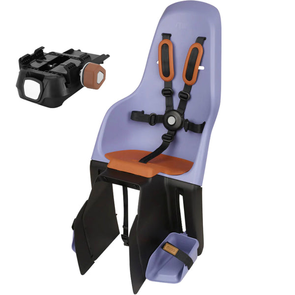 Porte Bebe-Siege Enfant Arrière Polisport A Fixer Sur Porte Bagage Fixation Etau Minia Violet (9 A 22Kgs) Homologué En 1