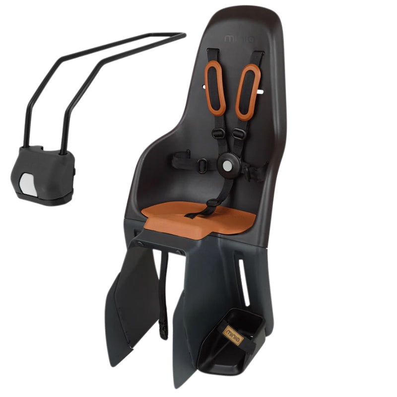 Porte Bebe-Siege Enfant Arrière Polisport A Fixer Sur Cadre Minia Noir (9 A 22Kgs) Homologué En 14344 (Boite Carton Indi
