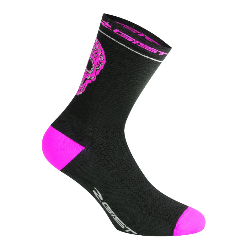 Chaussettes - Socquettes Été Gist Crane-Skull Noir-Rose Fluo 36-39 - Hauteur 18 cm (Paire)