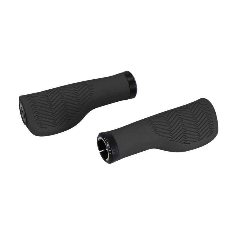 Poignée City Herrmans Nucore Town Ergonomique Avec Lock-On Noir L 130 mm Diam 22 mm (Paire Sur Carte)