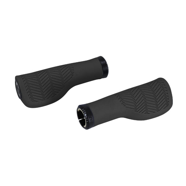 Poignée City Herrmans Nucore Town Ergonomique Avec Lock-On Noir L 130 mm Diam 22 mm (Paire Sur Carte)