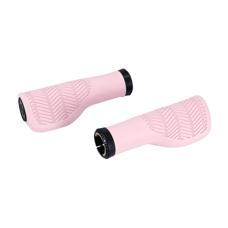 Poignée City Herrmans Nucore Town Ergonomique Avec Lock-On Rose Clair L 130 mm Diam 22 mm (Paire Sur Carte)