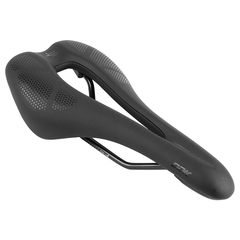 Selle Newton Route-VTT Noir Mad Sad1 Avec Trou Central 269X140 mm Rail Acier Noir