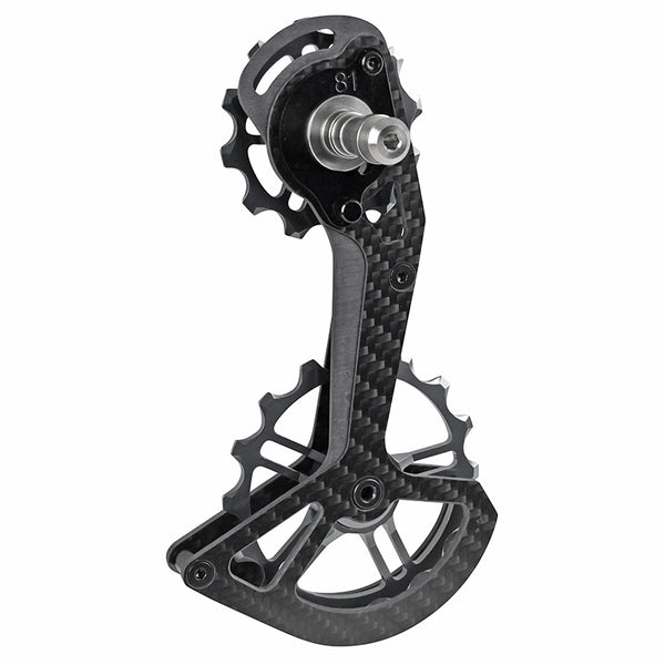 Chape Dérailleur Oversize Route Arrière Compatible Shimano Ultegra Rd8150 - Dura-Ace 12V Rd9250 (En Carbone Avec Rouleme