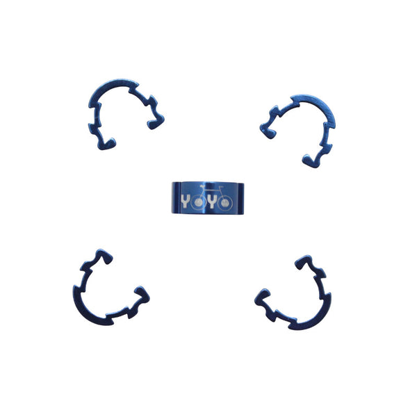 Clips De Gaine-Durite Alu Bleu (Boite De 5)