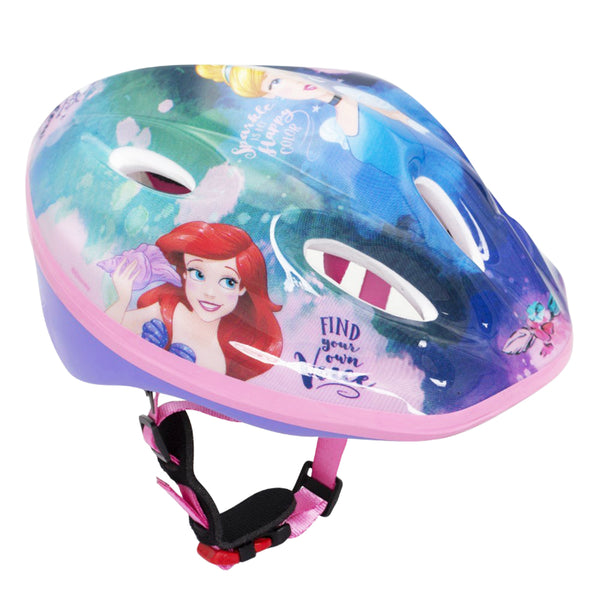 Casque Vélo Enfant Disney V2 Princesse Rose Avec Molette Réglage Taille 52-56 (Vendu Sur Carte)