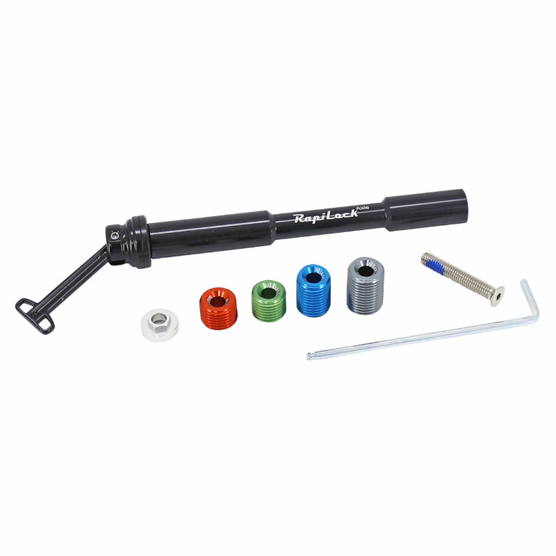 Axe Traversant - Blocage Rapido Roue VTT Avant Lg 133 mm M15X100-110 Compatible Tout Filetage