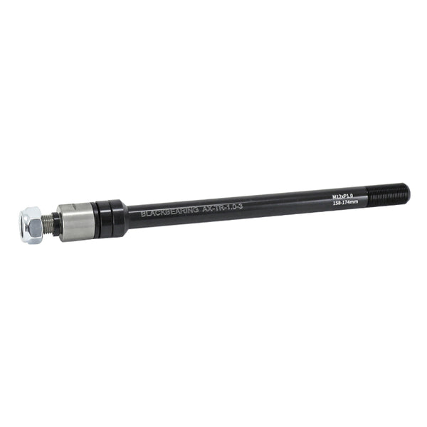 Axe Traversant - Remorque Roue Arrière Blackbearing Filetage M12X1.0 mm Pour 12X142-148 (158-170 mm) Avec Entretoise