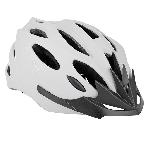 Casque Vélo Adulte Newton Route-VTT Sport Gris Clair Mat In-Mold Fermeture Boucle Fidlock Taille 55-58 Avec Visiere Et L