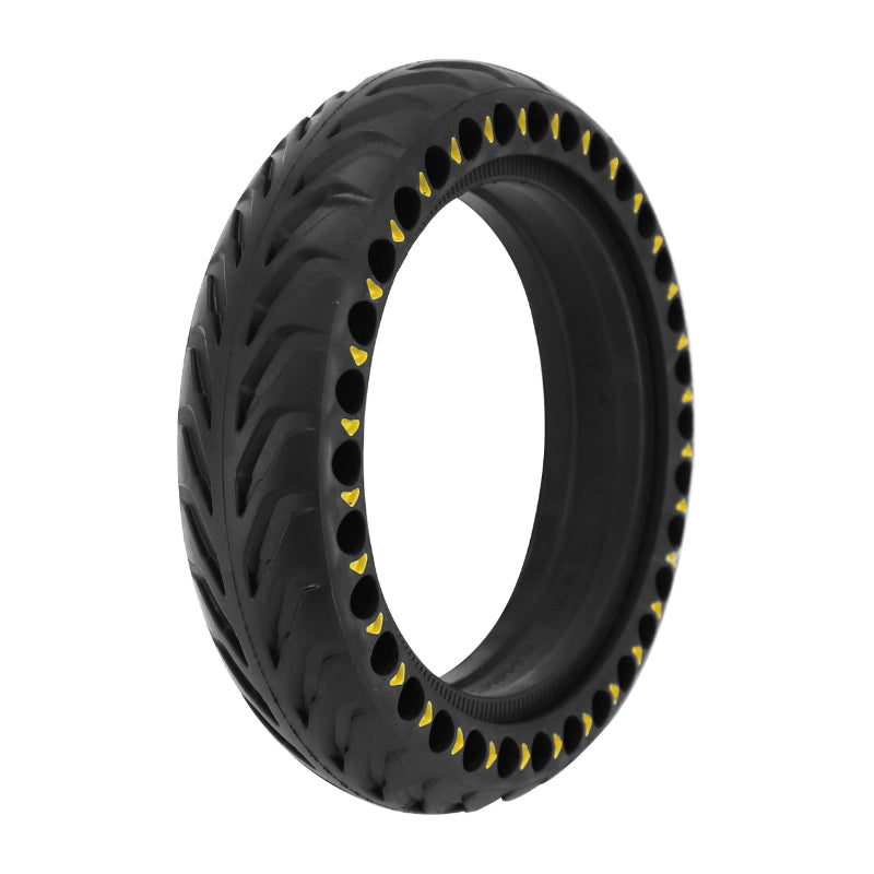 Pneu Trottinette Plein Fleche Alveole 8.5 X 2.00 Noir Et Jaune Fluo - Largeur Intérieur 34 mm