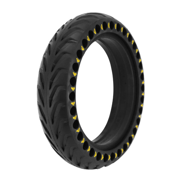 Pneu Trottinette Plein Fleche Alveole 8.5 X 2.00 Noir Et Jaune Fluo - Largeur Intérieur 34 mm